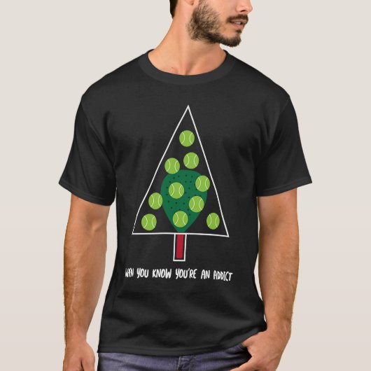 Christmas Tree Padel Obsessed T-shirt (Voorkant)