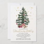 Christmas Tree Party Invitation | Elegant Holiday Kaart (Voorkant)