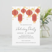 Christmas Tree Party Invitation Kaart (Staand voorkant)