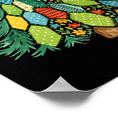 Christmas Tree Patchwork Coquette Bow Xmas Holiday Poster (Hoek)