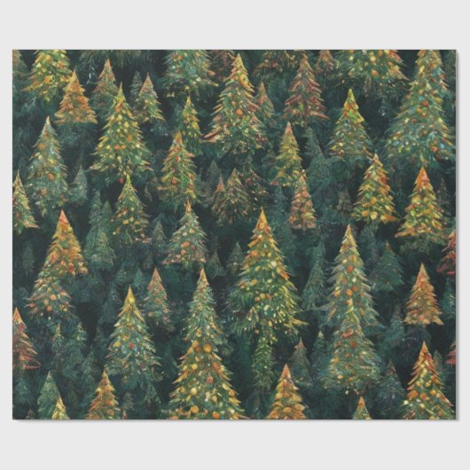 Christmas Tree Patchwork Design Cadeaupapier (Vlak)