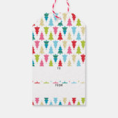 CHRISTMAS TREE PATTERN feestelijk modern minimaal  Cadeaulabel (Achterkant)