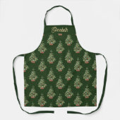 Christmas Tree Pattern Gepersonaliseerd Schort (Voorkant)