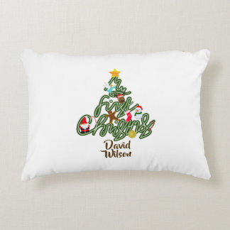 Christmas Tree Pattern My First Christmas Tree  Accent Kussen
