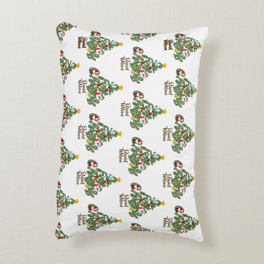 Christmas Tree Pattern My First Christmas Tree Accent Kussen (Achterkant (Verticaal))