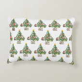Christmas Tree Pattern My First Christmas Tree  Accent Kussen (Achterkant)