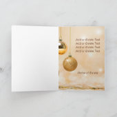 Christmas Tree Peace Love Joy Script Tekst Kleurri Feestdagen Kaart (Binnen)