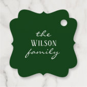 Christmas Tree Peacock Thank You Card  Bedankjes Labels (Achterkant)