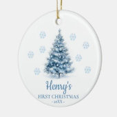 Christmas Tree Personalized Baby's First Christmas Keramisch Ornament (Links)