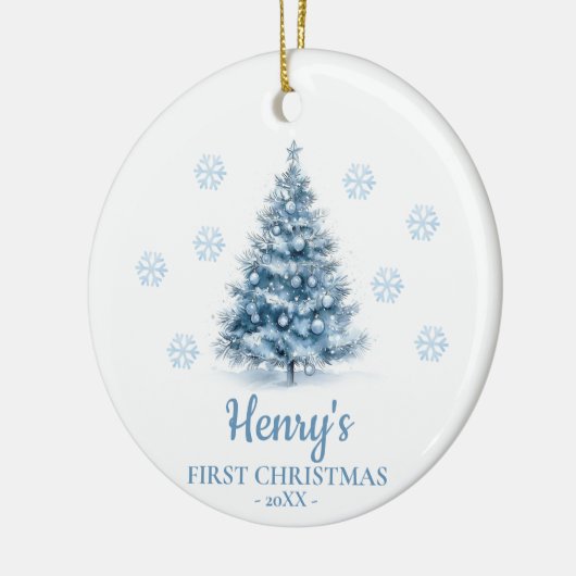 Christmas Tree Personalized Baby's First Christmas Keramisch Ornament (Links)