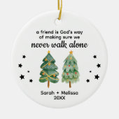 Christmas Tree Personalized Best Friend Name Keramisch Ornament (Voorkant)