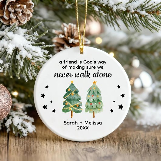 Christmas Tree Personalized Best Friend Name Keramisch Ornament