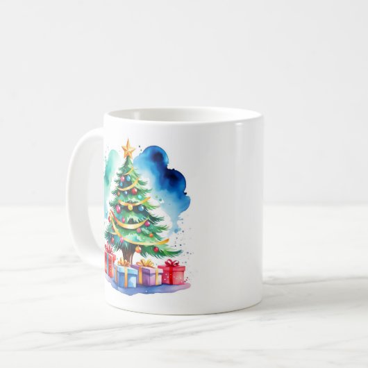 Christmas Tree Personalized Mug Koffiemok (Voorkant links)