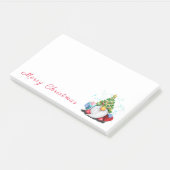 Christmas Tree Pet Gnome Post it Notes (Schuin)