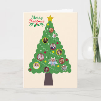 Christmas Tree Photo Collage Card Kaart