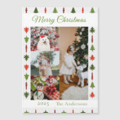 Christmas Tree Photo Collage Magnetic Card (Voorkant)