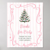 Christmas Tree Pink Baby Shower Books for Baby Poster (Voorkant)