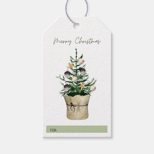 Christmas Tree Plant Gift Label Cadeaulabel (Voorkant)