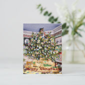 Christmas Tree Postcard Feestdagenkaart (Staand voorkant)