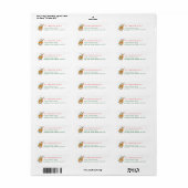 Christmas Tree & Reindeer Simple Return Address Etiket (Full Sheet)