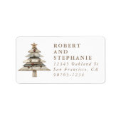 Christmas Tree Return Address Label (Voorkant)