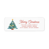 Christmas Tree Return Address Labels (Voorkant)