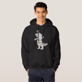 Christmas Tree Rex Dinosaur Xmas Lights Rex Pun Jo Hoodie (Voorkant volledig)