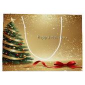 Christmas Tree Ribbons Holiday Gift Bag Groot Cadeauzakje (Achterkant)