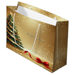 Christmas Tree Ribbons Holiday Gift Bag Groot Cadeauzakje
