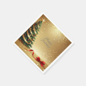 Christmas Tree Ribbons Holiday Napkin Servet (Hoek)
