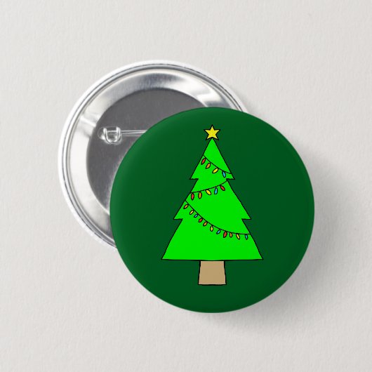 Christmas Tree Ronde Button 5,7 Cm (Voorkant /achterkant)