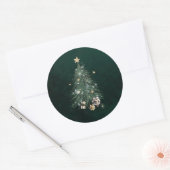 Christmas tree ronde sticker (Envelop)