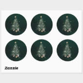 Christmas tree ronde sticker (Vel)