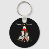 Christmas Tree Samoyed Lover Xmas Dog Owner New Ye Sleutelhanger (Voorkant)
