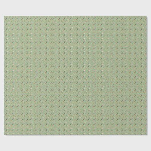 Christmas Tree Santa cute character holiday design Cadeaupapier (Vlak)