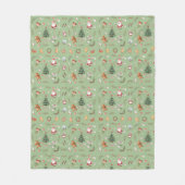 Christmas Tree Santa cute character holiday design Fleece Deken (Voorkant)