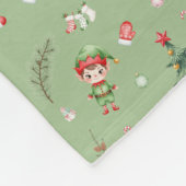 Christmas Tree Santa cute character holiday design Fleece Deken (Hoek)