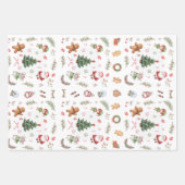 Christmas Tree Santa cute character holiday design Inpakpapier Vel (Voorkant 3)