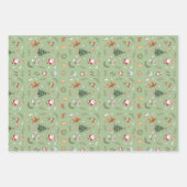 Christmas Tree Santa cute character holiday design Inpakpapier Vel (Voorkant)