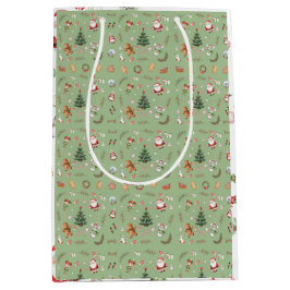 Christmas Tree Santa cute character holiday design Medium Cadeauzakje