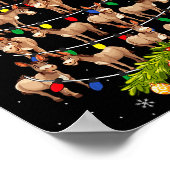 Christmas Tree Santa Hat Lights Xmas  Poster (Hoek)