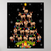 Christmas Tree Santa Hat Lights Xmas  Poster (Voorkant)