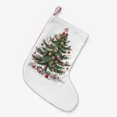 Christmas Tree Santa Merry Christmas Kleine Kerstsok (Voorkant (Hangend))