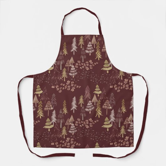 Christmas Tree Scatter Apron Schort (Voorkant)