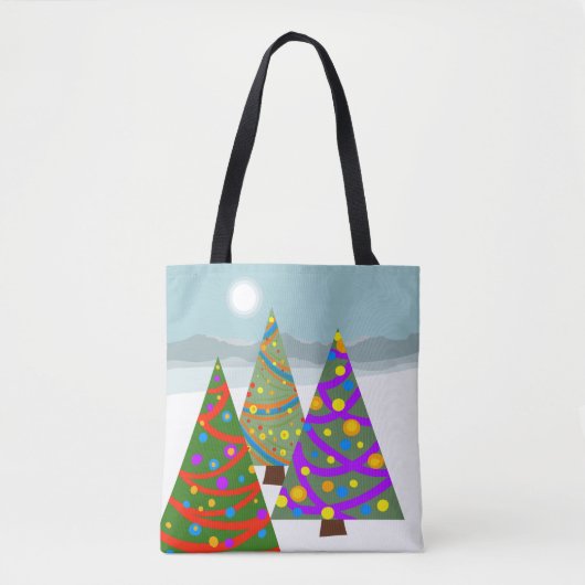 Christmas Tree Scene Tote Bag (Voorkant)