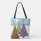 Christmas Tree Scene Tote Bag (Achterkant)