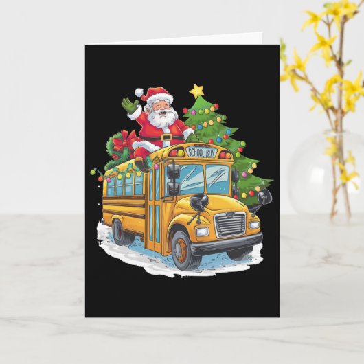 Christmas Tree School Bus Driver Costume Adults An Kaart (Gele Bloem)