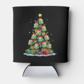 Christmas Tree Sea Turtle Turtles Tortoise T-Shirt Blikjeskoeler (Voorkant)