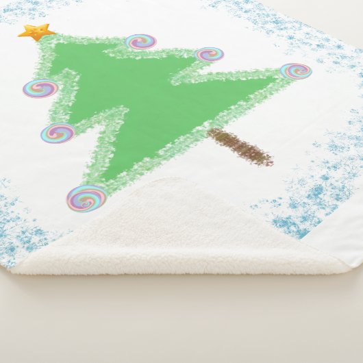Christmas Tree Sherpa Blanket Deken (3/4)