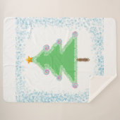 Christmas Tree Sherpa Blanket Deken (Voorkant (horizontaal))